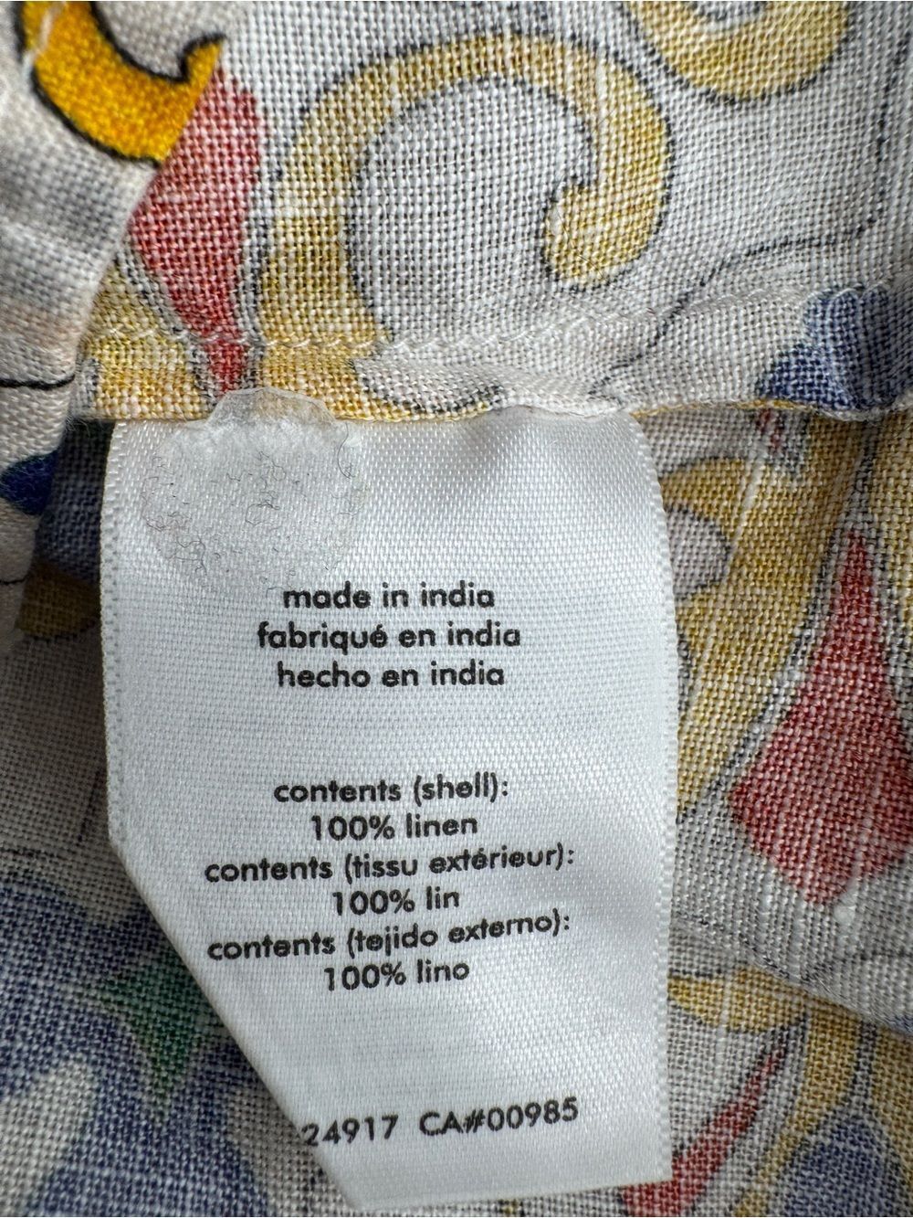 WEWOREWHAT Linen Tile Pattern Dad Shirt Oversized Size Medium Colorful - Picture 10 of 11